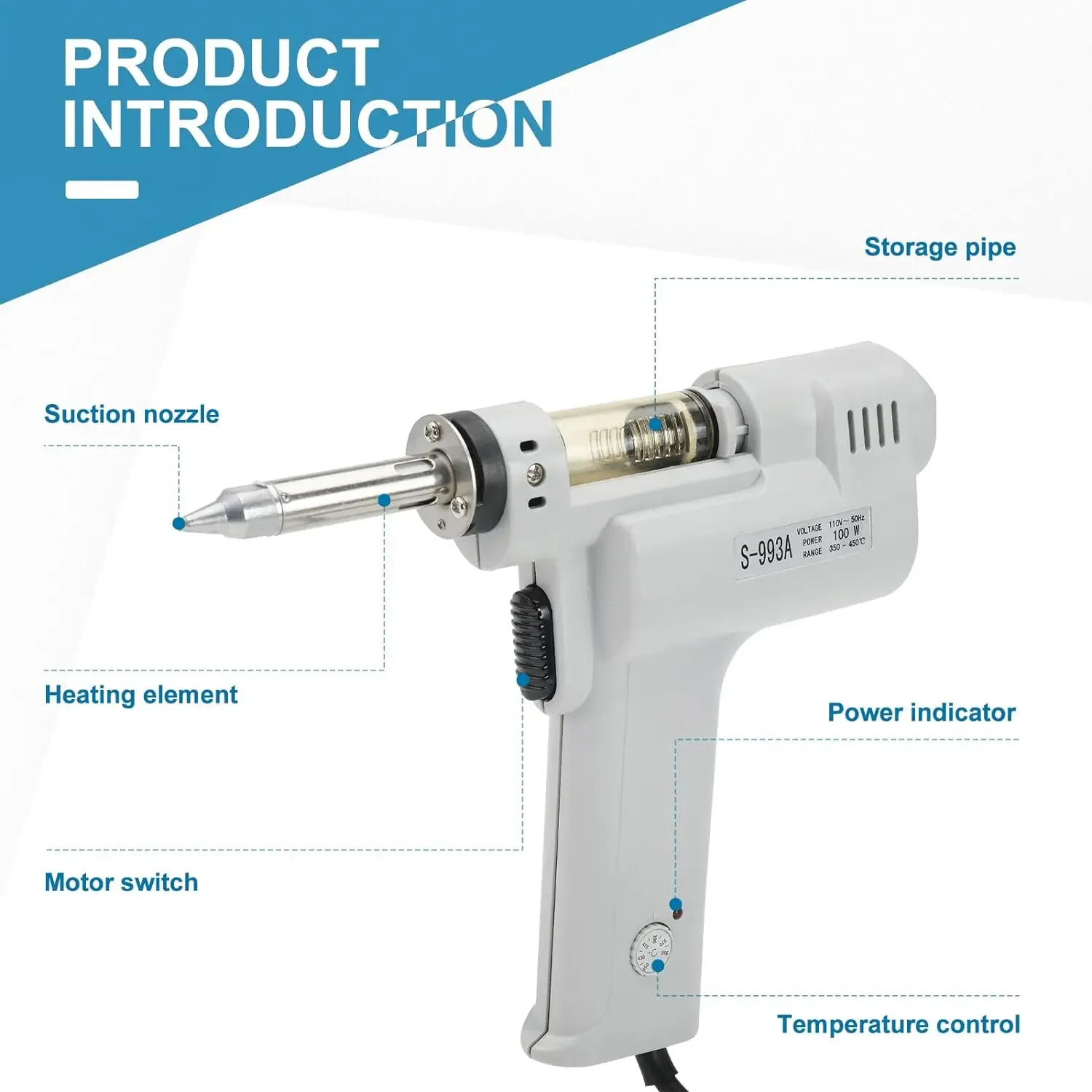 S-998P Dubbele pomp Elektrisch - Desoldering Gun Vacuum Electric recensie en prijs